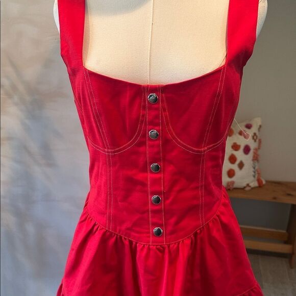 ASTR The Label Tiered Stitch Detail Mini Dress New! - Picture 9 of 13